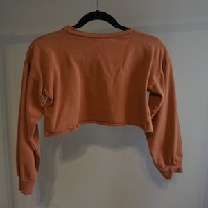 Rust colored super cropped sweater